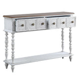 Acme - Bence Console Table AC00280 Dark Charcoal & Antique White Finish