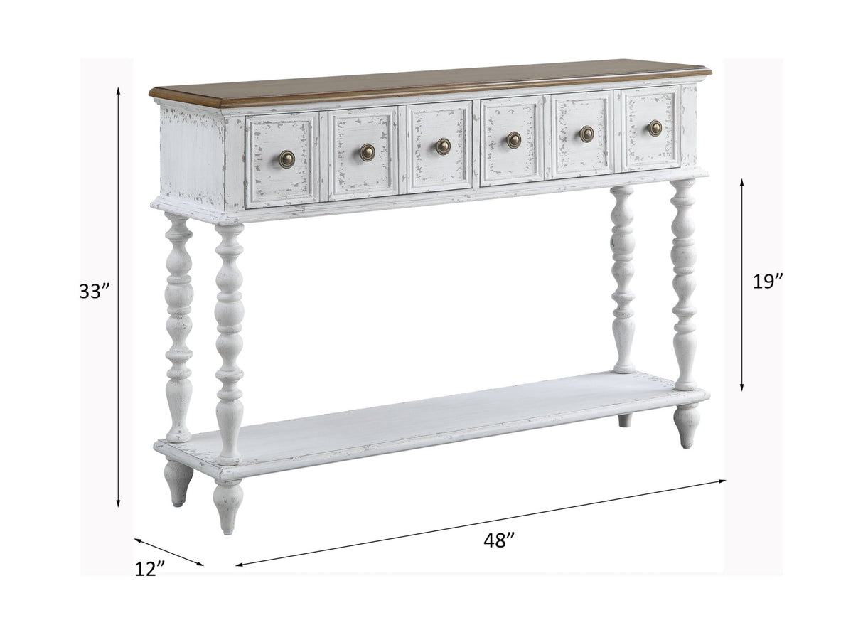 Bence Console Table AC00280 Dark Charcoal & Antique White Finish | Acme - AC00280 - Home Elegance USA - 5