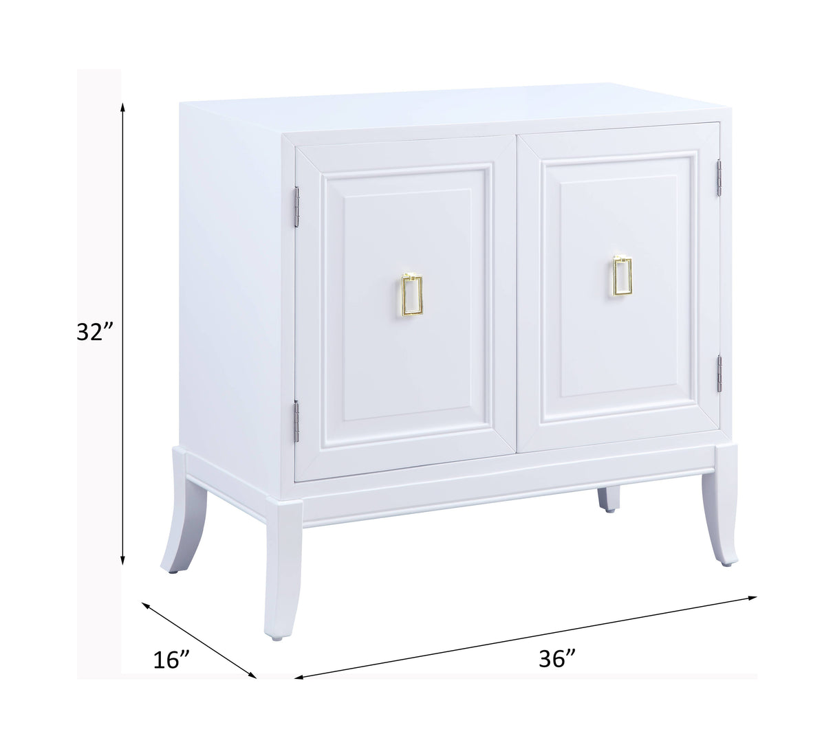 Acme - Clem Console Cabinet AC00284 White Finish