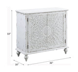 Daray Console Cabinet AC00286 Antique White Finish | Acme - AC00286 - Home Elegance USA - 5