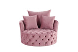 Acme - Zunyas Accent Chair W/Swivel AC00291 Pink Velvet