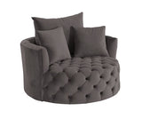 Acme - Zunyas Accent Chair W/Swivel AC00292 Gray Velvet