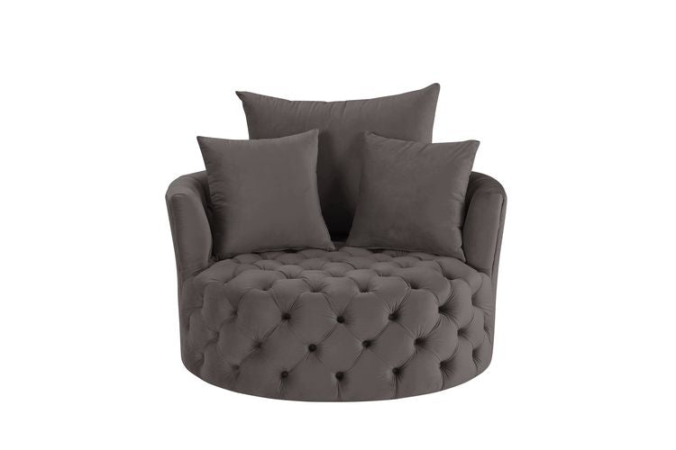 Acme - Zunyas Accent Chair W/Swivel AC00292 Gray Velvet