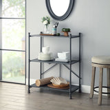 Acme - Cordelia Console Table AC00360 Sandy Black, Dark Bronze Hand-Brushed Finish