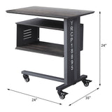 Acme - Cargo Accent Table W/Wall Shelf AC00362 Gunmetal Finish