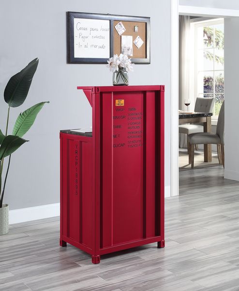 Cargo Reception Desk AC00377 Red Finish | Acme - AC00377 - Home Elegance USA - 2