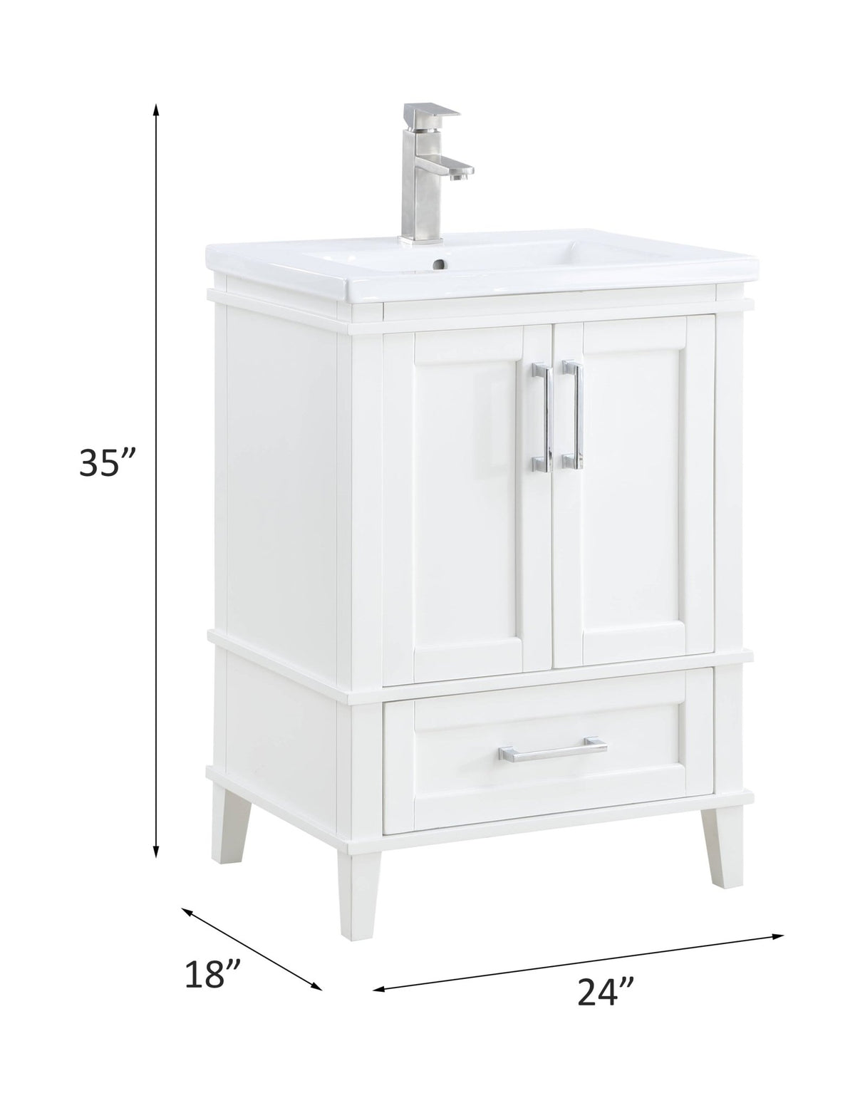 Blair Sink Cabinet AC00381 White Finish | Acme - AC00381 - Home Elegance USA - 6