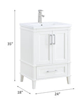 Blair Sink Cabinet AC00381 White Finish | Acme - AC00381 - Home Elegance USA - 6