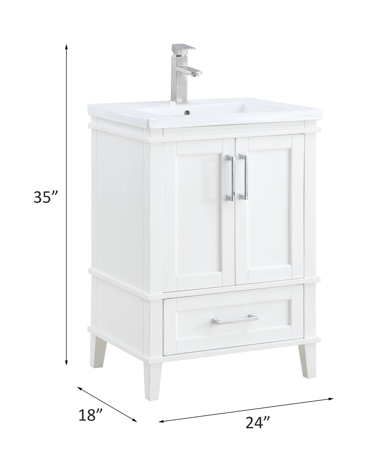 Acme - Blair Sink Cabinet AC00381 White Finish