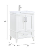 Acme - Blair Sink Cabinet AC00381 White Finish