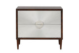 Acme - Shimas Accent Table AC00393 Silver & Walnut Finish