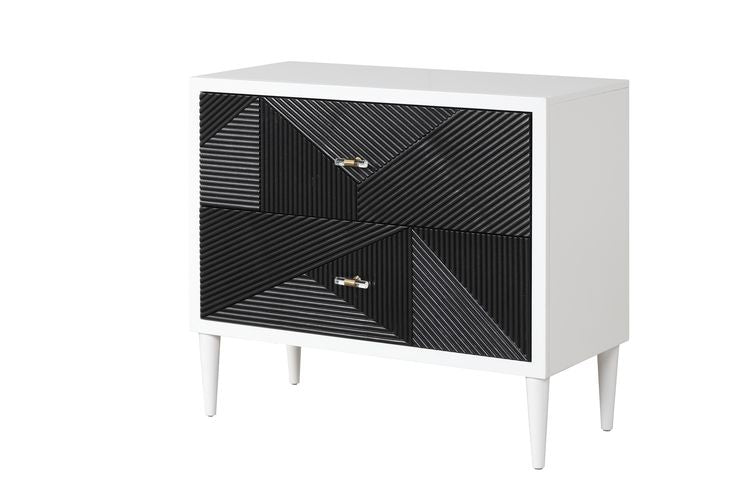 Acme - Dubni Accent Table AC00394 White & Black Finish