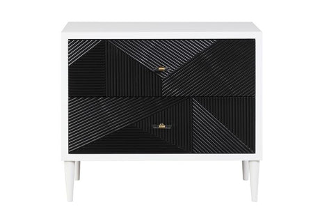 Acme - Dubni Accent Table AC00394 White & Black Finish