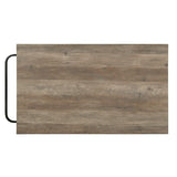 Acme - Macaria Kitchen Island AC00402 Rustic Oak & Black Finish