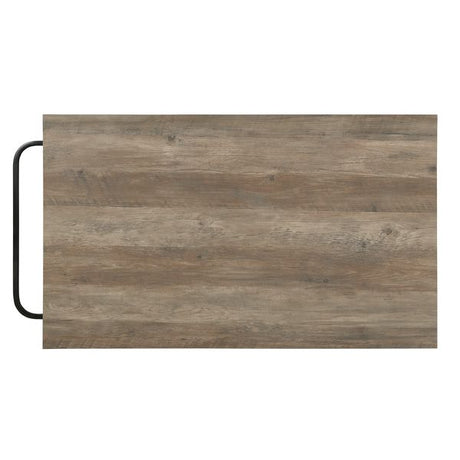 Acme - Macaria Kitchen Island AC00402 Rustic Oak & Black Finish