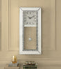 Acme - Lotus Wall Clock AC00418 Mirrored & Faux Ice Cube Crystals