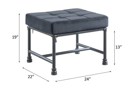 Acme - Brantley Ottoman AC00427 Gray Velvet & Sandy Gray Finish