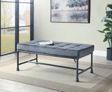 Acme - Brantley Bench AC00428 Gray Velvet & Sandy Gray Finish