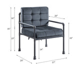 Acme - Brantley Accent Chair AC00429 Gray Velvet & Sandy Gray Finish