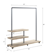 Brantley Hanger Rack AC00434 Oak & Sandy Gray Finish | Acme | Home Elegance USA
