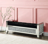 Acme - Noralie Bench AC00527 Mirrored & Faux Diamonds