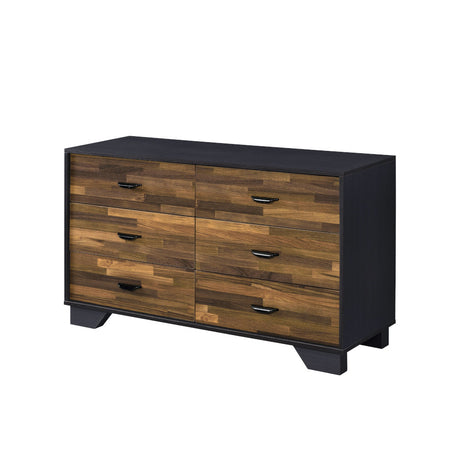 Acme - Eos Dresser AC00546 Walnut & Black Finish