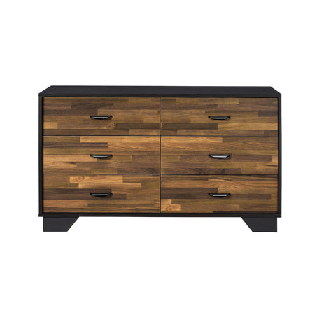 Acme - Eos Dresser AC00546 Walnut & Black Finish