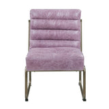Acme - Loria Accent Chair AC00657 Wisteria Top Grain Leather