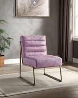 Acme - Loria Accent Chair AC00657 Wisteria Top Grain Leather