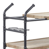 Acme - Brantley Serving Cart AC00754 Oak & Sandy Black Finish