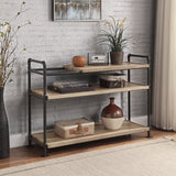 Acme - Brantley Bookshelf AC00756 Oak & Sandy Black Finish