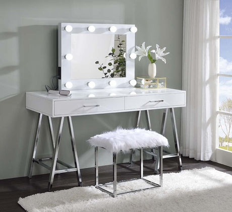 Avery Accent Mirror AC00759 White Finish | Acme - AC00759 - Home Elegance USA - 6