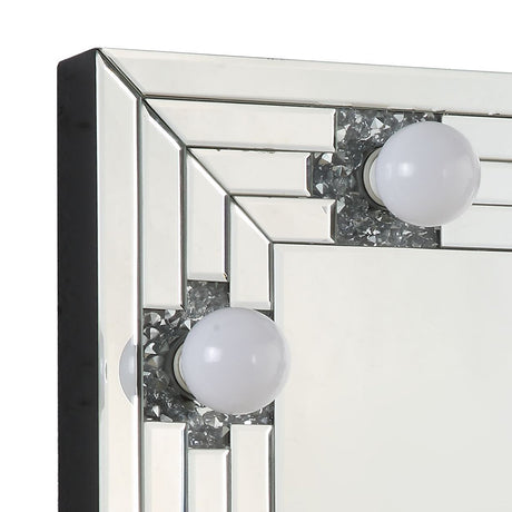 Acme - Noralie Accent Mirror AC00761 Mirrored & Faux Diamonds