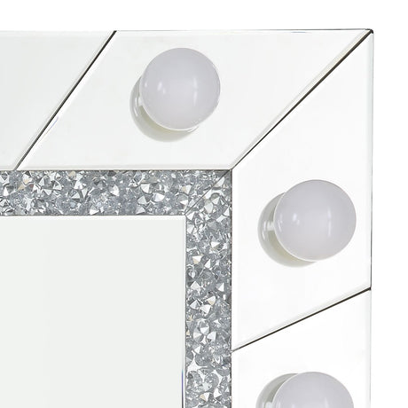 Acme - Noralie Accent Mirror AC00762 Mirrored & Faux Diamonds