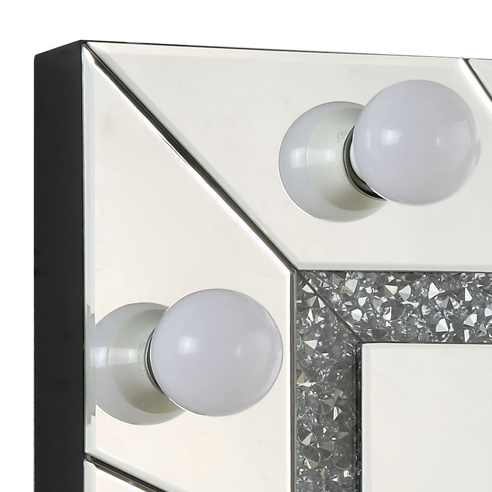 Acme - Noralie Accent Mirror AC00762 Mirrored & Faux Diamonds