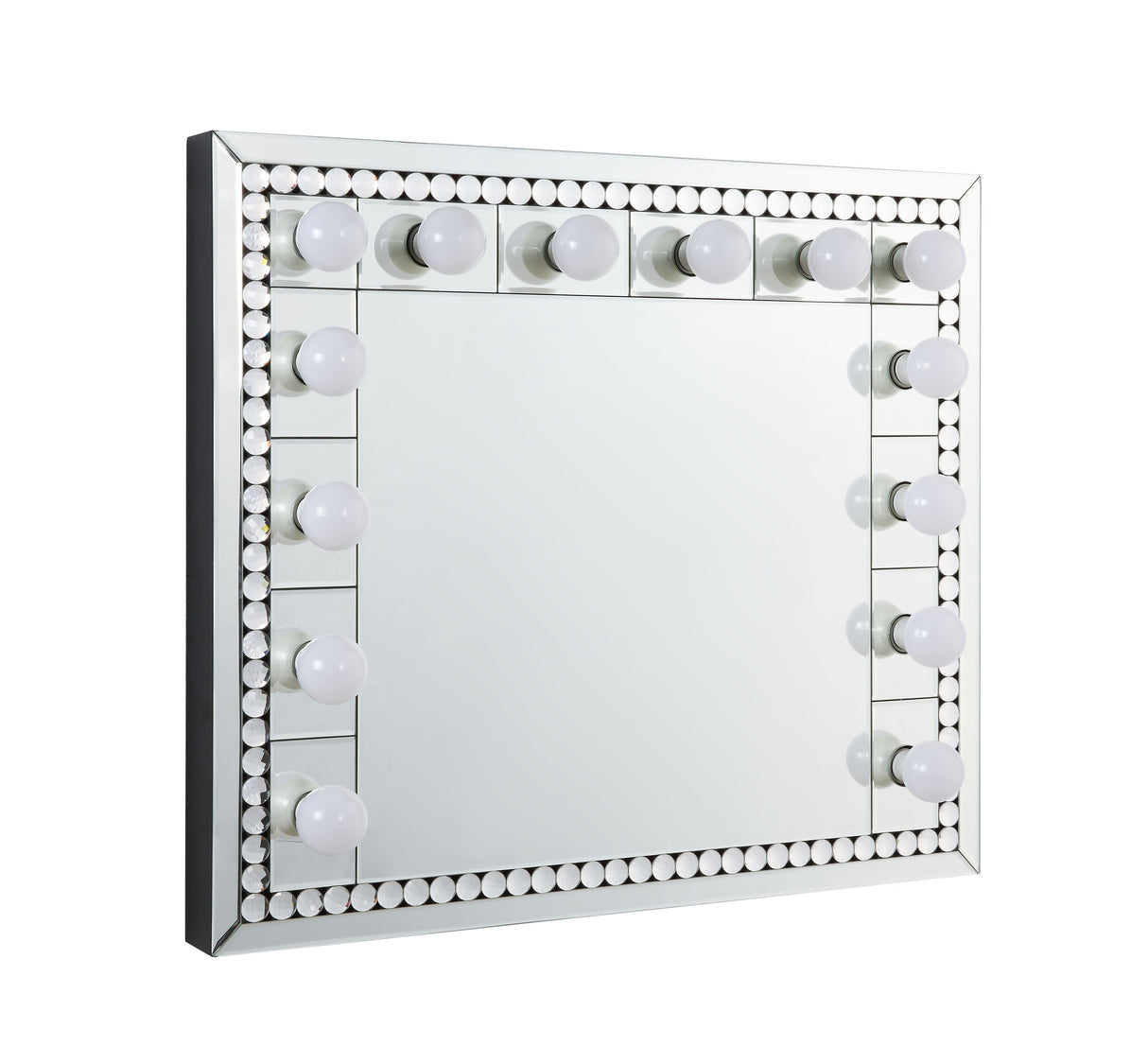 Acme - Farai Accent Mirror AC00764 Mirrored & Faux Crystal Diamonds