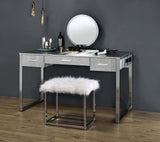 Acme - Myles Vanity Set W/USB AC00840 Antique White & Chrome Finish