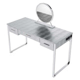 Acme - Myles Vanity Set W/USB AC00840 Antique White & Chrome Finish