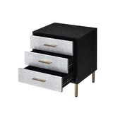 Acme - Myles Nightstand AC00842 Black, Silver & Gold Finish