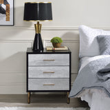 Acme - Myles Nightstand AC00842 Black, Silver & Gold Finish