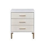 Acme - Myles Nightstand AC00843 White, Champagne & Gold Finish