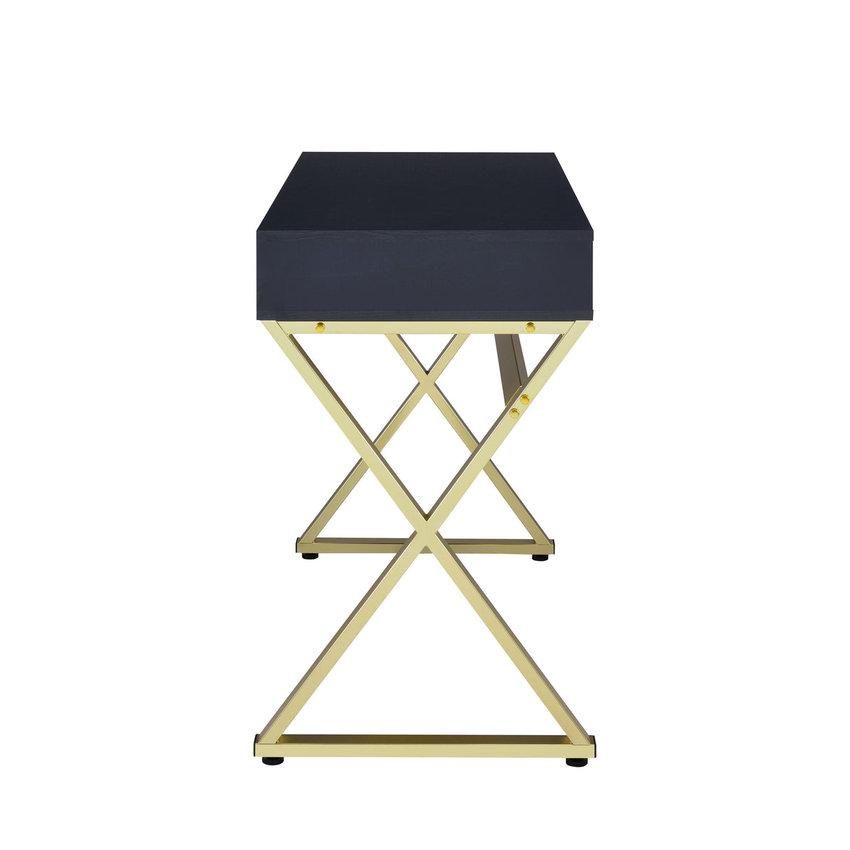 Acme - Coleen Vanity Desk(Same 92310) AC00844 Black & Brass Finish