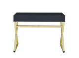 Acme - Coleen Vanity Desk(Same 92310) AC00844 Black & Brass Finish