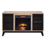 Acme - Gamaliel Cabinet W/Fireplace AC00848 Oak & Espresso Finish