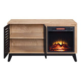 Acme - Gamaliel Cabinet W/Fireplace AC00849 Oak & Espresso Finish