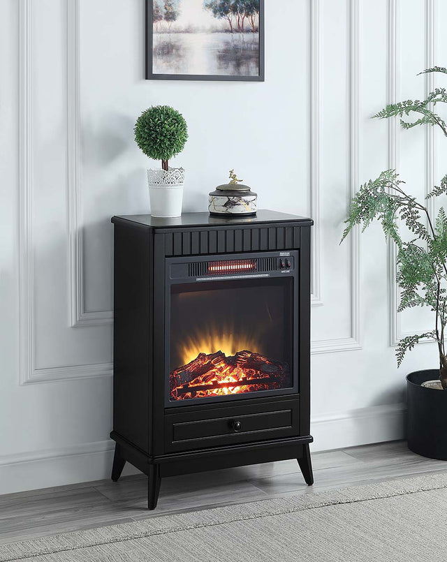 Acme - Hamish Fireplace AC00851 Black Finish