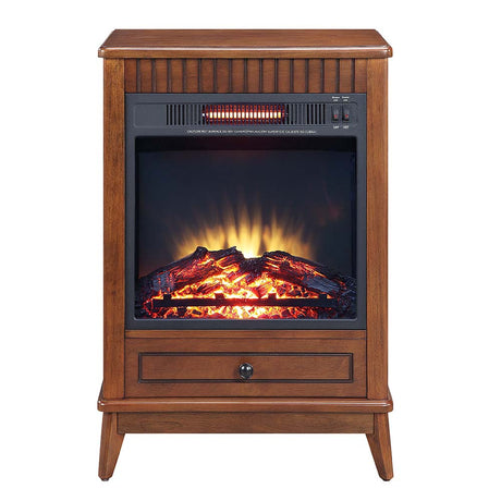 Acme - Hamish Fireplace AC00852 Walnut Finish