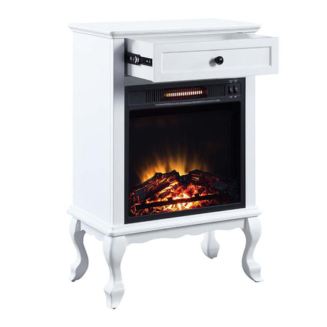 Acme - Eirene Fireplace AC00853 White Finish