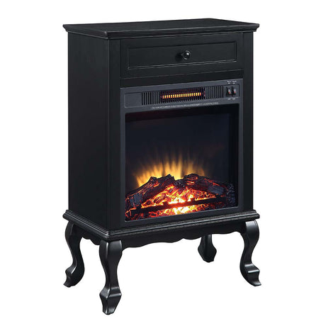 Acme - Eirene Fireplace AC00854 Black Finish