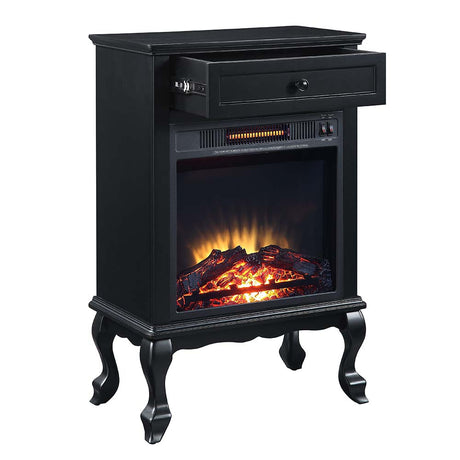 Acme - Eirene Fireplace AC00854 Black Finish